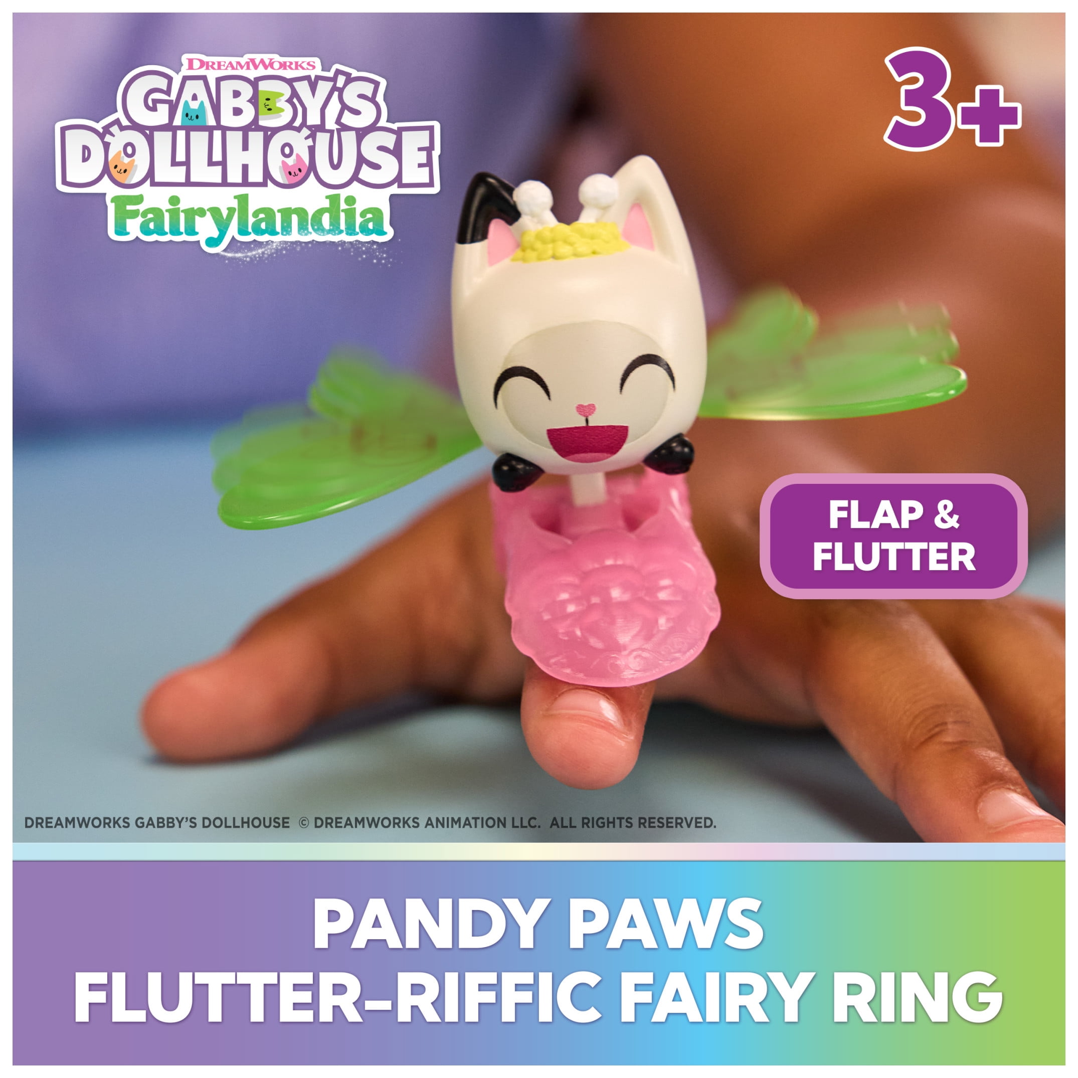 Gabby's Dollhouse Fairylandia, Pandy Paws Flutter-riffic Fairy Ring with Display Stand
