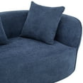 thumbnail image 6 of Christopher Knight Home Modern 126" Curved Sectional Sofa, 5-Seater Modular Couch with 4 Throw Pillows, Navy Blue, 6 of 8
