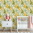 thumbnail image 3 of Farmhouse Peel and Stick Wallpaper 23.6in x 9.8ft Vintage Olive Bottles Greenery Olive Branches Mural Vinyl Self-Adhesive Removable Wall Paper for Bedroom Kitchen Cabinet Renter Friendly, 3 of 8