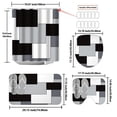 thumbnail image 2 of TIMIFIS Shower Curtain Set Waterproof Shower Curtain Four-Piece Set - Bathroom Dry and Wet Separation Mat Set Stylish Non-Slip Bathroom Partition Easy to Clean and Material Bathroom Sets, 2 of 4
