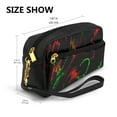 thumbnail image 3 of YFYANG Leather Portable Travel Small Makeup Bag, Multifunctional Storage Bag, Red Light Art Pattern Cosmetic Bag, 3 of 4