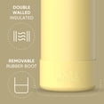 thumbnail image 5 of Hydrapeak 32oz Sport Insulated Water Bottle with Straw or Chug Lid, Leak & Spill Proof, Keeps Drinks Cold for 24 Hours, Hot for 12 Hours, Premium Stainless Steel Water Bottles (32oz, Canary), 5 of 9