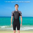thumbnail image 3 of Traje de buceo traje de buceo traje de baño de una pieza pantalones cortos a prueba de sol UPF 50 Sunprotection Surf Traje para snorkeling Surfing Natación Negro / Blanco M 1.5mm Speravity OD017103-02, 3 of 7