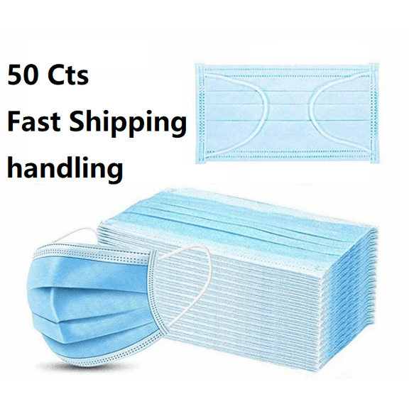 50pcs Disposable 3-Layer Breathable Earloop Mouth face mask(Non Medical)