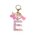 thumbnail image 1 of Sequined Snowflake Letter Resin Key Chain English Fringed A9 Pendant, 1 of 9