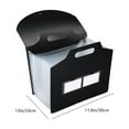 thumbnail image 2 of Inerposs Handheld Flip Organ Bag, Large Capacity File Bag, Portable Document Storage, 13 Compartments Organizer, Durable Plastic Briefcase for Office Use, 2 of 8