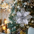 thumbnail image 3 of Flor hueca de Navidad con purpurina dorada de Navidad artificial utilizada para decorar flores para el día de Navidad Wmkox8yii gf9514, 3 of 5