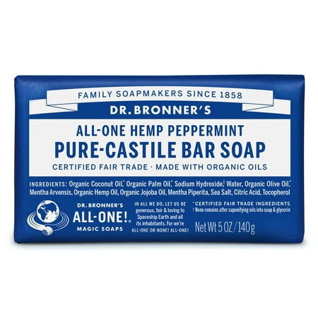 (2 pack) Dr. Bronner's Peppermint Bar Soap