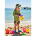 thumbnail image 4 of BemeyourBBs Toddler Baby Boy Two Piece Swimsuit with Hat Infant Boy Bathing Suit Long Sleeve Rash Guard Swimwear Summer Beachwear Lobster Crab Deer Hunting Print Zipper Top Swimming Trunks Shorts Set, 4 of 9