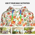thumbnail image 4 of Fotbe Fruits Peach2 Pattern Womens Long Sleeve Hoodie, Pullover Hooded Sweatshirt, Kangaroo Pocket Hoodie with Eye-catching Drawstrings-Large, 4 of 7