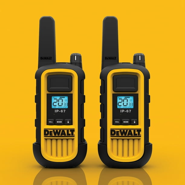 DEWALT Heavy-Duty Rechargeable 2-Watt FRS Walkie Talkies, 6 Pack