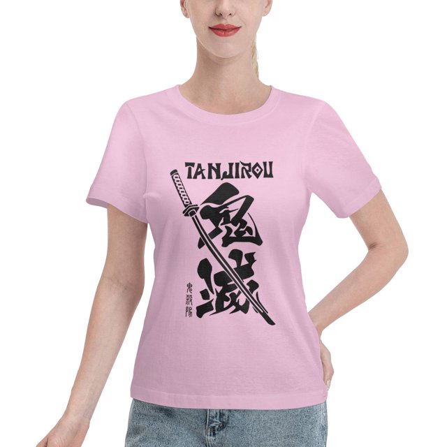 T-Shirt Basique à Manches Courtes pour Femmes Demon Slayer Blade Équipe Demon Slayer