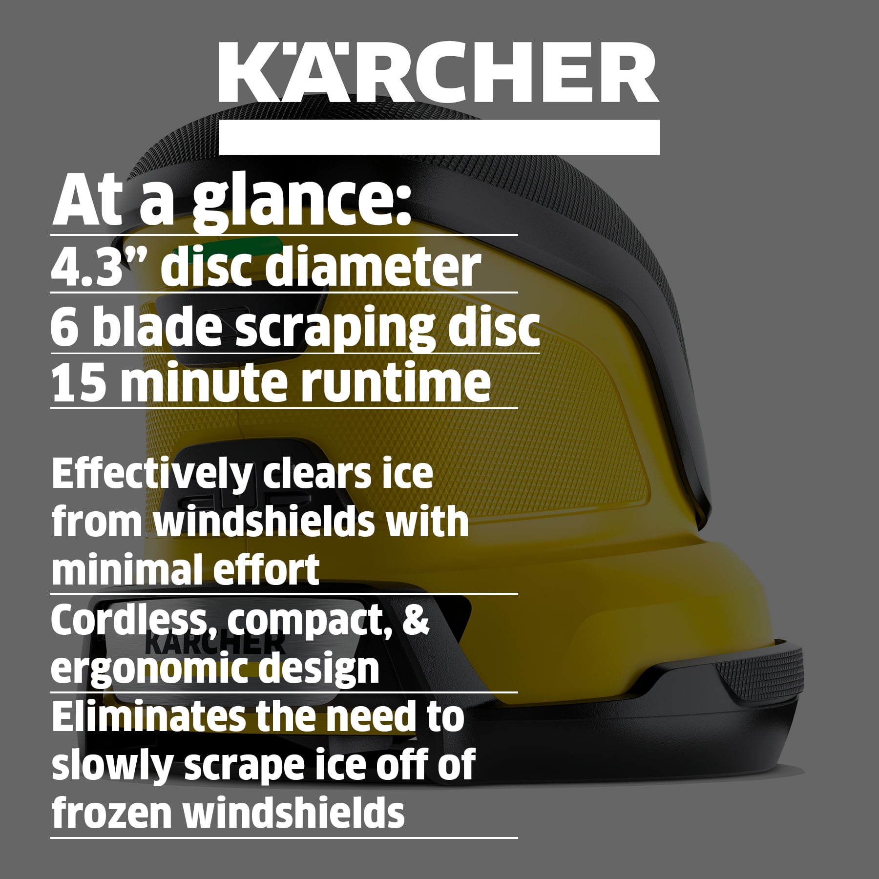Karcher EDI 4-electric ice scraper, 15 minutes range, 500 R.P.M, Wireless  windscreen defrosting tool, car cleaning accessory (1.598-900.0) -  AliExpress