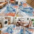 thumbnail image 5 of Sea Turtle Coastal Area Rugs 2.7'x5', Washable Small Throw Rugs for Kitchen Bedroom, Summer Beach Coral Nautical Blue Wood Indoor Outdoor Rug Non-Slip Low Pile Carpet Runner Reversible Floor Mats, 5 of 8