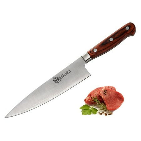 Forged Cutlery 8 Inch Chefs Knife - KATSURA Cutlery Japanese 8'' 3 Layers Forged VG-10 Steel Chef's Knife