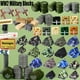 thumbnail image 2 of Bloques de construcción de barril de petróleo militar de la Segunda Guerra Mundial, figuras de soldados del ejército, accesorios de infantería de guerra, carpa, valla, caja de armas, barril, ladrillos, 2 of 5
