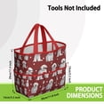 thumbnail image 3 of Garden Tool Bag,Pink Bichon Frise Garden Tool Organizer,Garden Gifts,Waterproof Multi-Pocket Garden Tool Storage 11.8x5.5x11.4 Inch(Tools NOT Included), 3 of 6