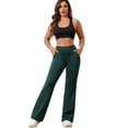 thumbnail image 7 of Women's Leggings High Waisted Bootcut Yoga Pants, Bell Bottom Leggings, Slim Fit Athletic Pants for Women,Army Green,M, 7 of 7