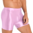 thumbnail image 4 of MSemis Men's Swim Trunks Elastic Nylon Underwear High Waist Swim Shorts Swimming Trunk Pink XL, 4 of 6
