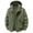 Army Green, variant on Men's Zip Up Hoodies Mens Hooded Techwear Jacket Full Zip Utility Pockets Outdoor Windbreaker With Sleeve Patch