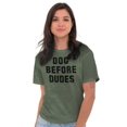 thumbnail image 3 of Dog Before Dudes Pet Owner Friends Women's Plus Size Graphic Tee Brisco Brands 5X, 3 of 4