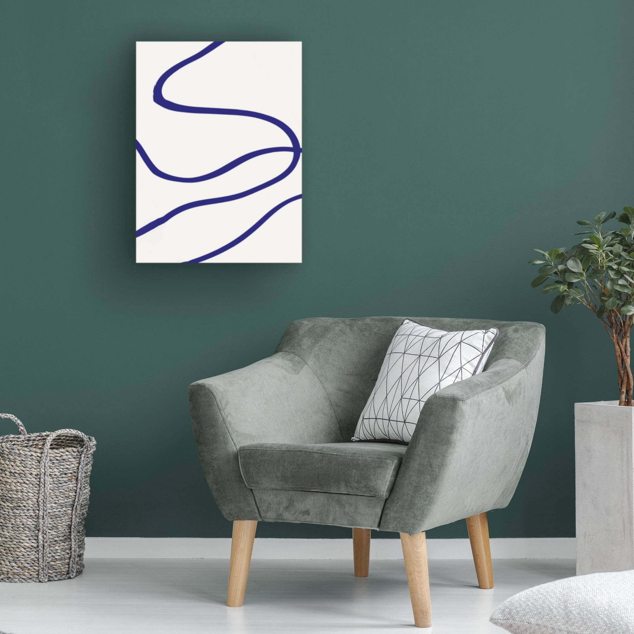 Trademark Fine Art Pictufy Studio  Blue Lines Canvas Wall Art