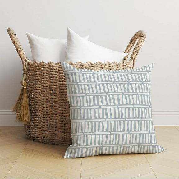 Heritage Haven Slate Blue Throw Pillow