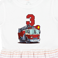 thumbnail image 4 of Inktastic 3rd Birthday Fire Truck Girls Toddler Dress, 4 of 5