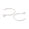 thumbnail image 3 of 100pcs Tarnish Resistant 316 Surgical Stainless Steel Earring Hooks with Horizontal Loops Stainless Steel color 23.5x18mm Hole: 3x2.6mm 22 Gauge Pin: 0.6mm, 3 of 3