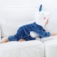 thumbnail image 6 of URMAGIC Newborn Baby Cute Unicorn Winter Warm Fleece Zip Up Hooded Jumpsuit with Tail, 6 of 11