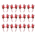 thumbnail image 1 of Qarigey 12 Uds. De diademas navideñas para mujer, clásicas astas de reno, Santa, árbol de Navidad, hebilla para el pelo, diadema encantadora, Accesorio para el cabello astas rojas Qarigey AP013012-03, 1 of 6