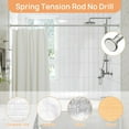 thumbnail image 4 of Tringle de Rideau de Douche Noir Mat Sans Perçage 30 à 76 Pouces, Tringle de Douche à Tension en Acier Inoxydable à Ressort Réglable de 1 Pouce Sans Perçage pour Salle de Bain, Garde-Robe, Fenêtre, 4 of 9