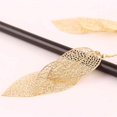 thumbnail image 4 of Boucles d'Oreilles Pendantes en Forme de Feuille Creuse pour Femmes, Bijoux de Fête, 4 of 4