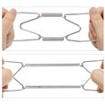 thumbnail image 5 of Uxcell 2 Set Stainless Steel Plate Hanger W Type Wall Plate Hangers For Hanging Towels Keys Clothes  Silver 16 inch, 5 of 6