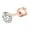 rose gold, variant on Steel Cubic Zirconia Crystal Stone Round Small Stud Earring Wedding earrings lot-gold-5mm