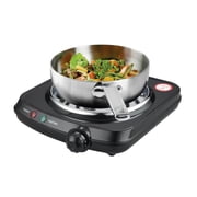 Mainstays Single Coil Electric Burner and Hot Plate, 1100W, Black