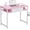Pink, variant on 32 Inch Small Computer Desk with Drawer and Shelves Simple Study Work Table for Bedroom