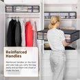 thumbnail image 3 of 6 Pack Under Bed Storage Bags with Reinforced Handles, 45L Visible Underbed Clothes Storage, Breathable Non-woven Closet Storage for Blanket, Pillows, Comforters and Quilts, 3 of 8