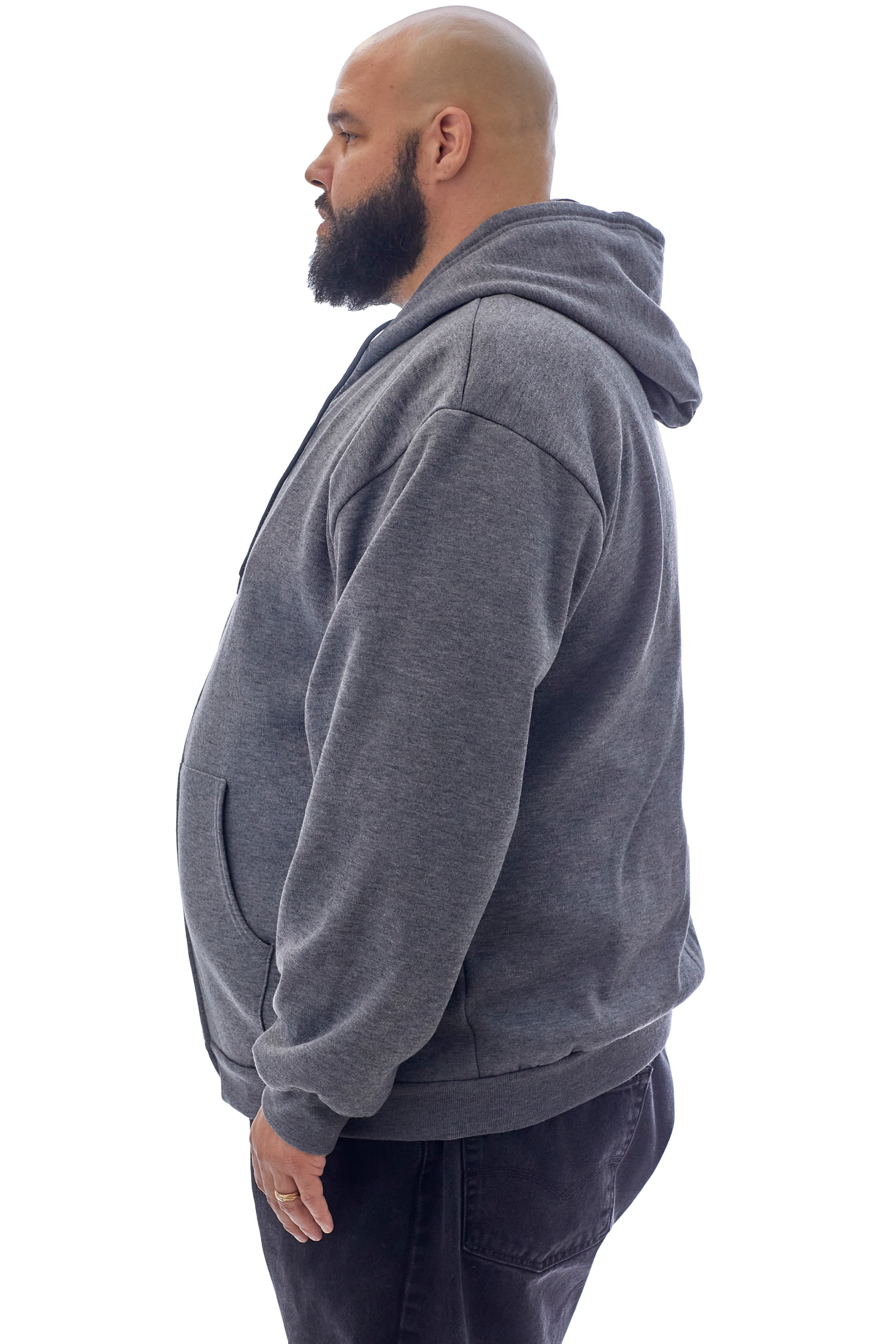 JC DISTRO USA-made Men's Big & Tall Casual Longsleeve Zip-Up