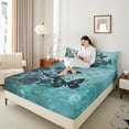 thumbnail image 2 of Manfei Romantic Rose Flower Full Size Sheets, Cartoon Butterfly Animal Bed Sheets, Valentines Day Sheet Sets, Super Cozy Room Decor, 4-Piece, 2 of 7