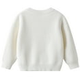 thumbnail image 5 of Bobifish Baby Light Blue Crew Neck Sweater White Floral Applique Long Sleeve Sweaters Knitted Soft Casual Daily Wear Kids Cute Pullover, 5 of 7