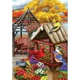 thumbnail image 2 of Autumn Garden Birds Garden Flag Birdhouse Floral 12.5" x 18" Briarwood Lane, 2 of 4