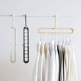 thumbnail image 3 of Space Saving Multi\-port Support Circle Clothes Hanger Clothes Drying Multifunction Plastic Scarf Clothes Hangers Storage Racks Gray, 3 of 9