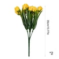 thumbnail image 3 of Tulipanes artificiales de simulación, ramo de 6 ramas | Tulipanes artificiales realistas que no se decoloran ni necesitan riego, 3 of 6