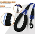 thumbnail image 4 of LAICAIW Rope Dog Leash 5 FT with Comfortable Padded Handle, Highly Reflective Threads Strong Dog Leash for Medium Dogs, 3/8 inch, Navyblue, 4 of 7