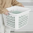 thumbnail image 4 of Sterilite Small 1.5 Bushel Square Plastic Laundry Basket with 2 Comfort Grip Handles, White, 4 of 8