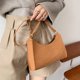thumbnail image 5 of Bolso de hombro de color sólido de fieltro para mujer Bolso de mensajero con cremallera informal (marrón) Tmvgtek Oficina Multiescena Multifunción, 5 of 9