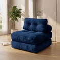 thumbnail image 4 of Convertible Folding Sofa Bed with Back Support, Portable Chair for Living Room Bedroom, Navy, 4 of 8