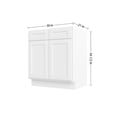 thumbnail image 3 of Furinno Shaker Bath Vanity Cabinet without Top , Ready to Assemble, 21 D x 30 W x 34.5 H, White, 3 of 8