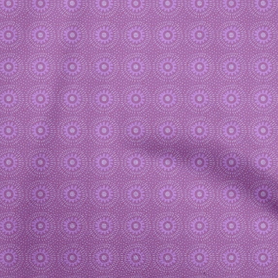 oneOone Cotton Cambric Purple Fabric African Quilting Supplies Print Sewing Fabric By The Yard 42 Inch Wide